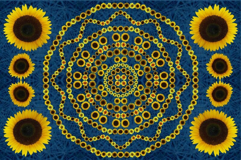 Sunflower mandala pattern