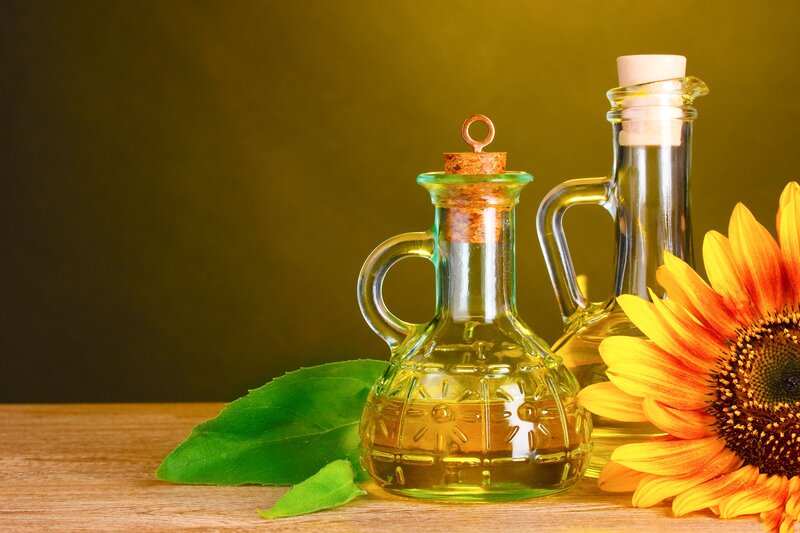 Sunflower Oil Bottles — Yellow, Calm