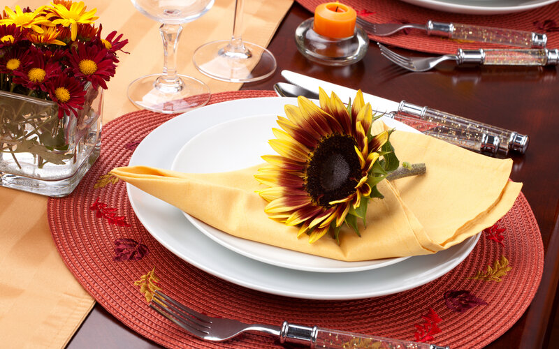 Sunflower on Napkin