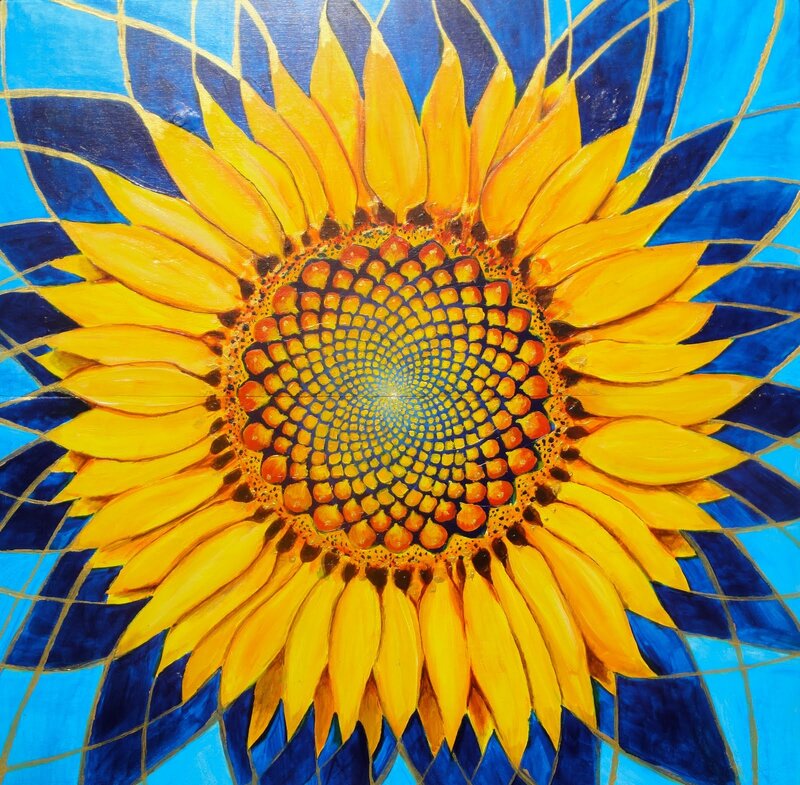 Sunflower Painting — Yellow, Vibrant