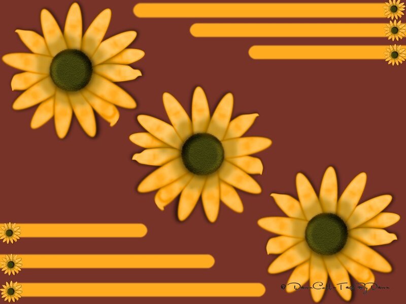 sunflower pattern with stripes