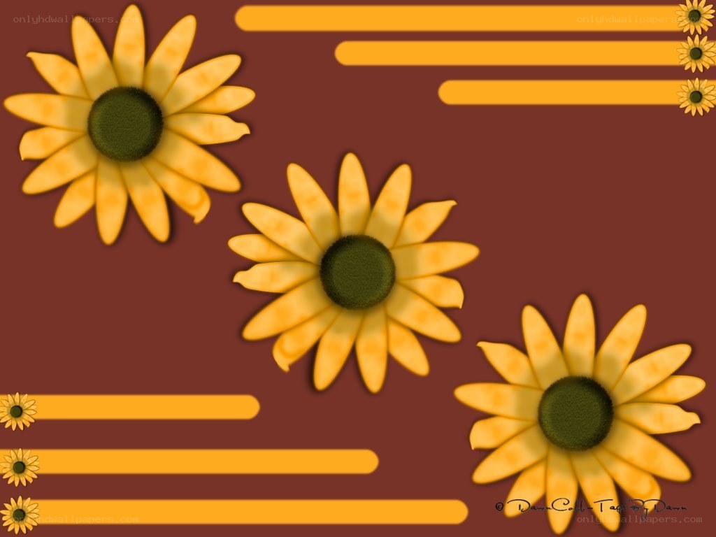 sunflower pattern with stripes