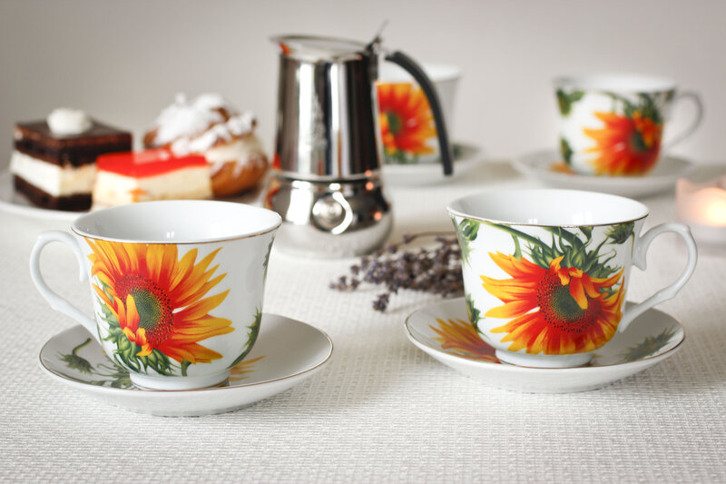 Sunflower Tea Cups