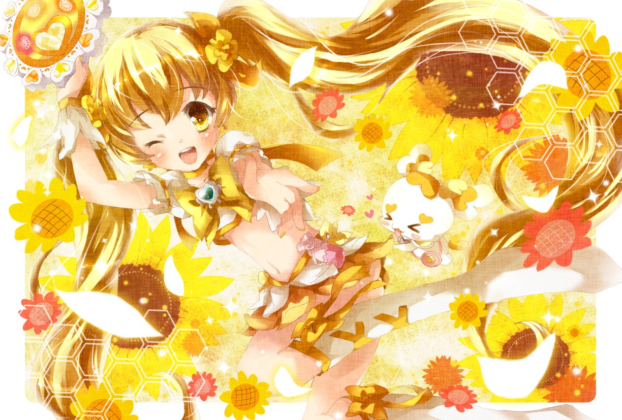 sunflower-themed anime girl
