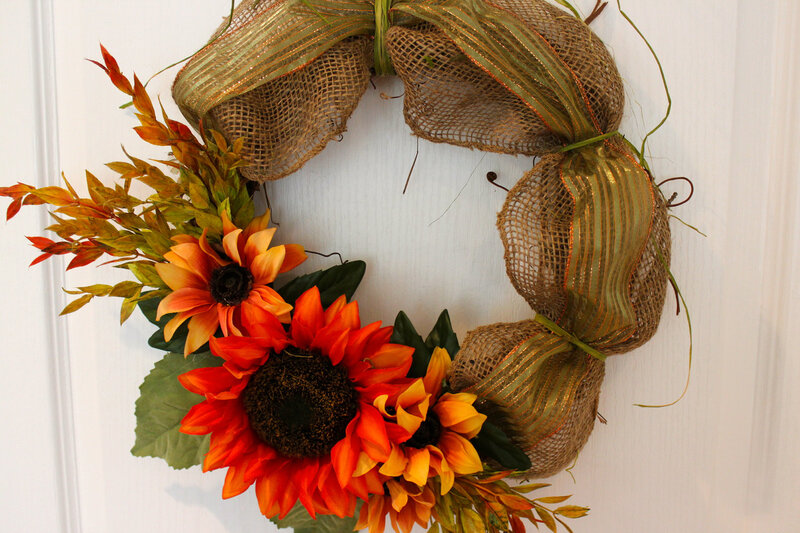 Sunflower Wreath on Door
