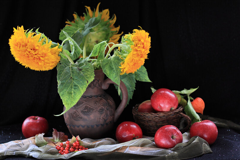 Sunflowers and Apples