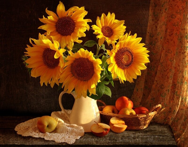 Sunflowers and Apples — Yellow
