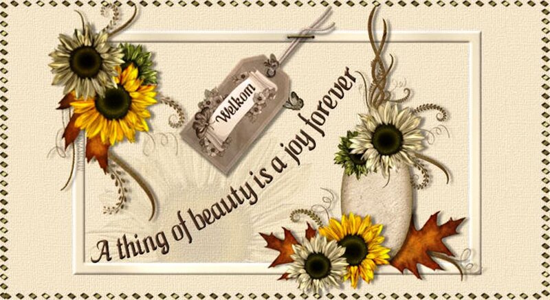 Sunflowers and Autumn Leaves