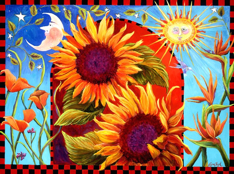 Sunflowers and Celestial Bodies