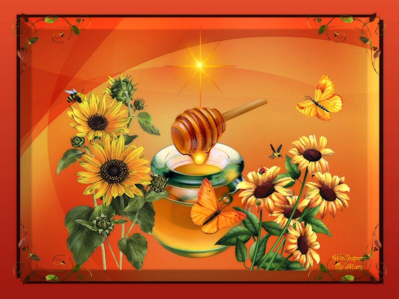Sunflowers and Honey Jar