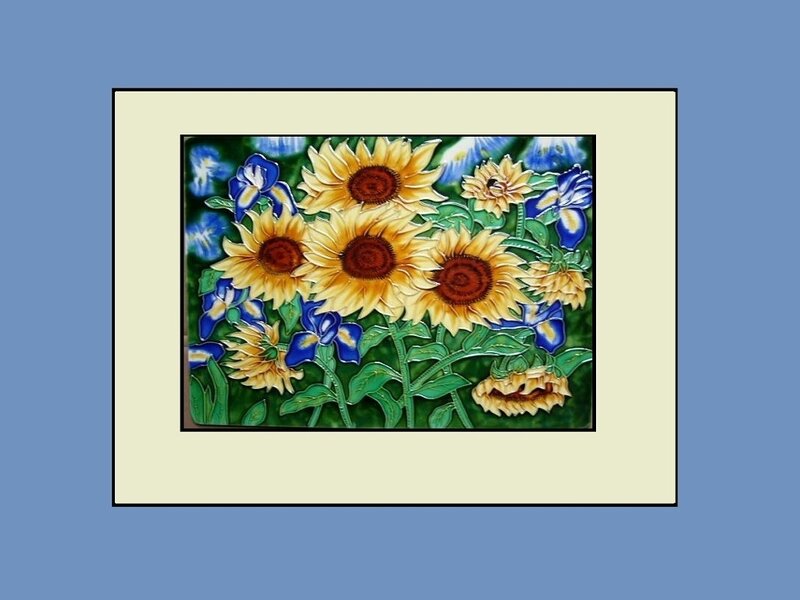 Sunflowers and Irises