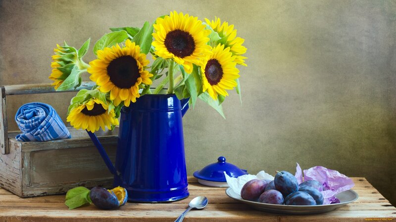 Sunflowers and Plums — Yellow