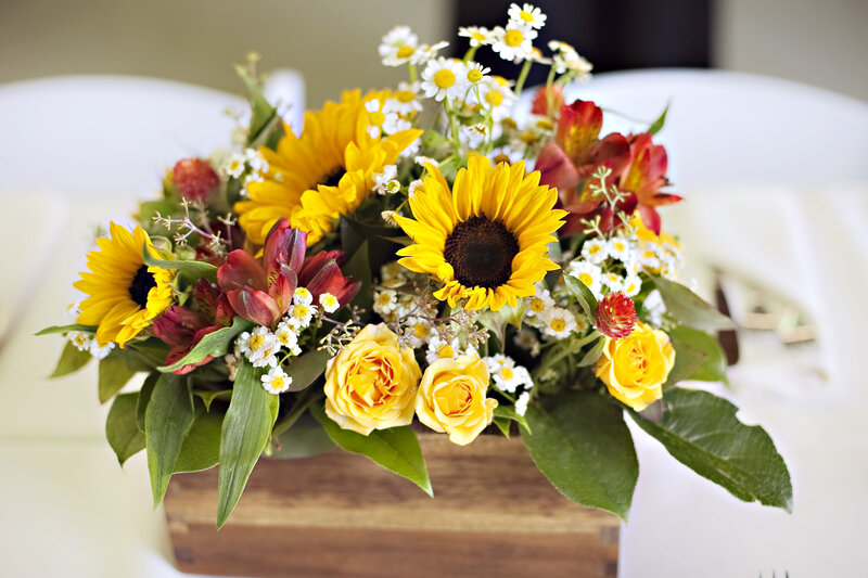 Sunflowers and Roses Bouquet — Yellow, Bright, Summer