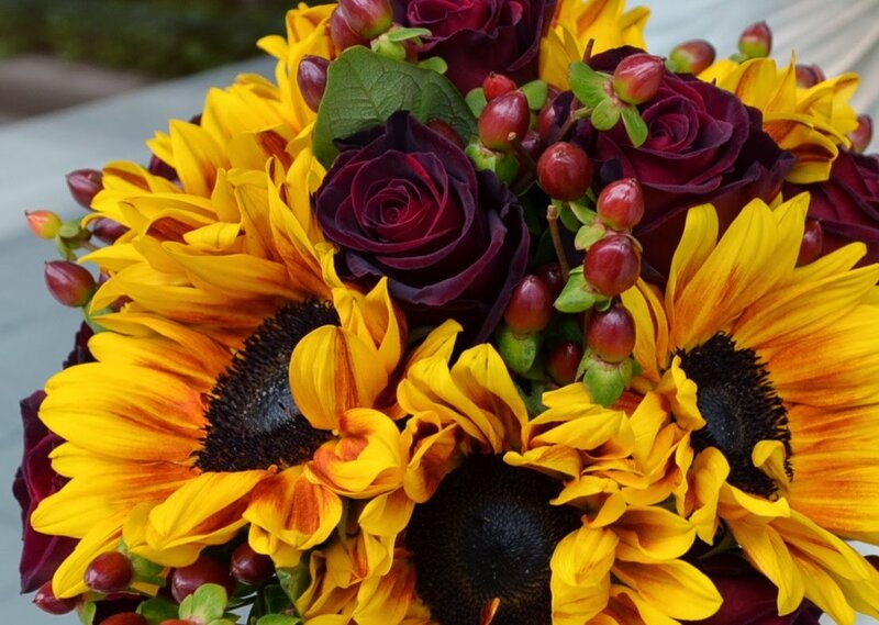 Sunflowers and Roses Bouquet — Yellow, Vibrant