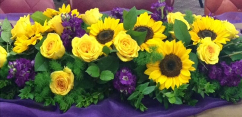 Sunflowers and Roses — Yellow