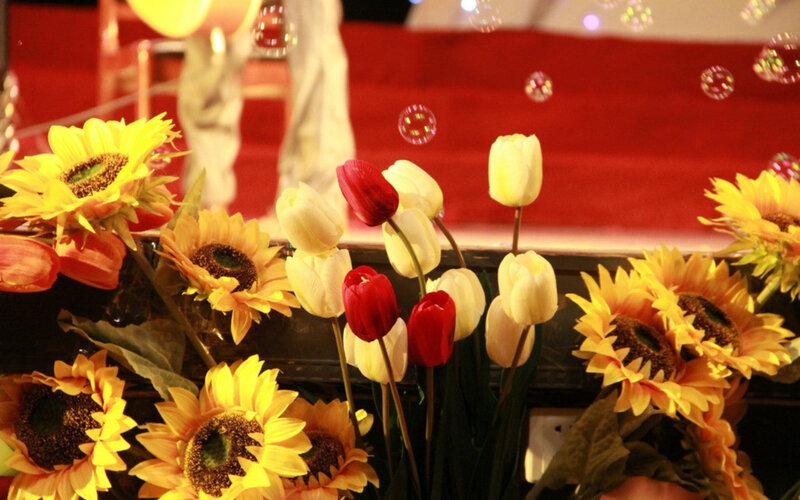 Sunflowers and Tulips