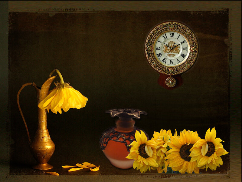 Sunflowers and Vases