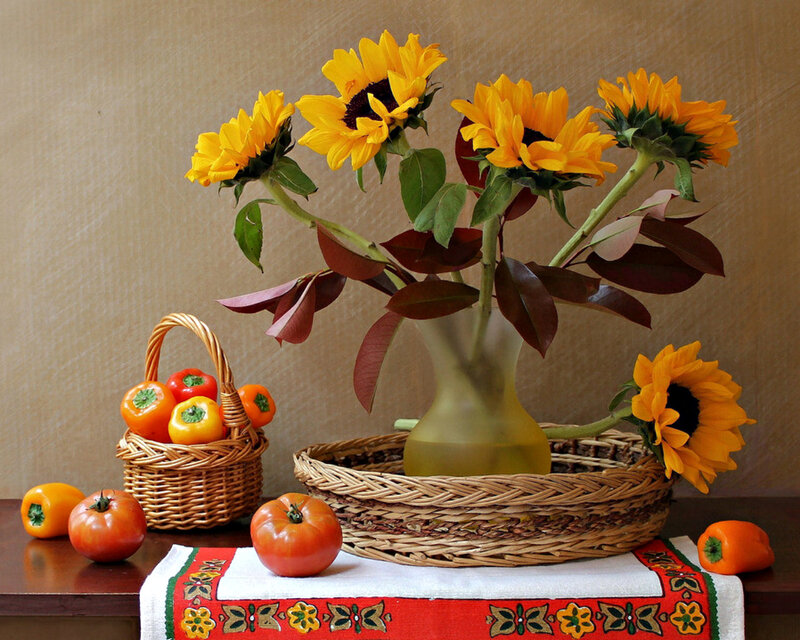 Sunflowers and Vegetables — Yellow