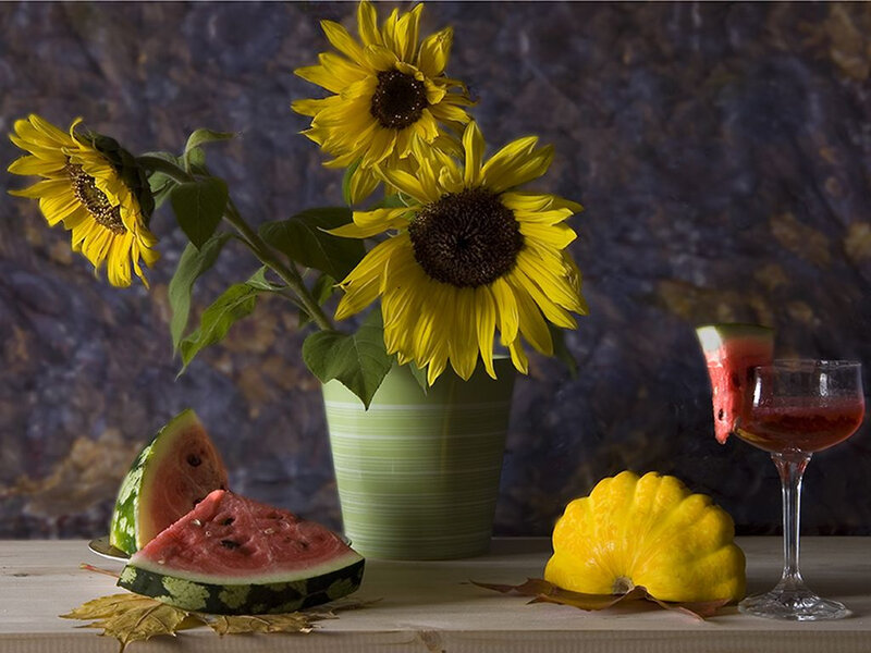 Sunflowers and Watermelon