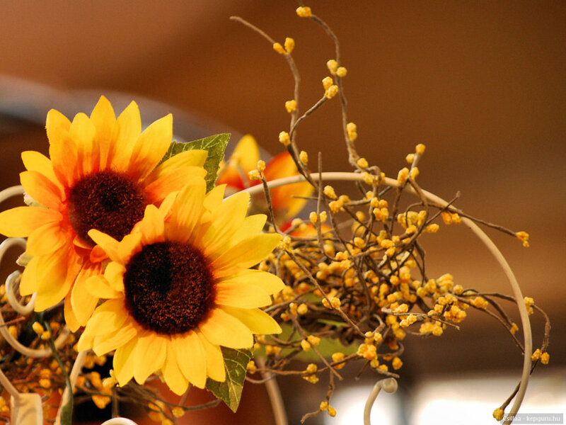 Sunflowers in a Bouquet — Yellow, Warm