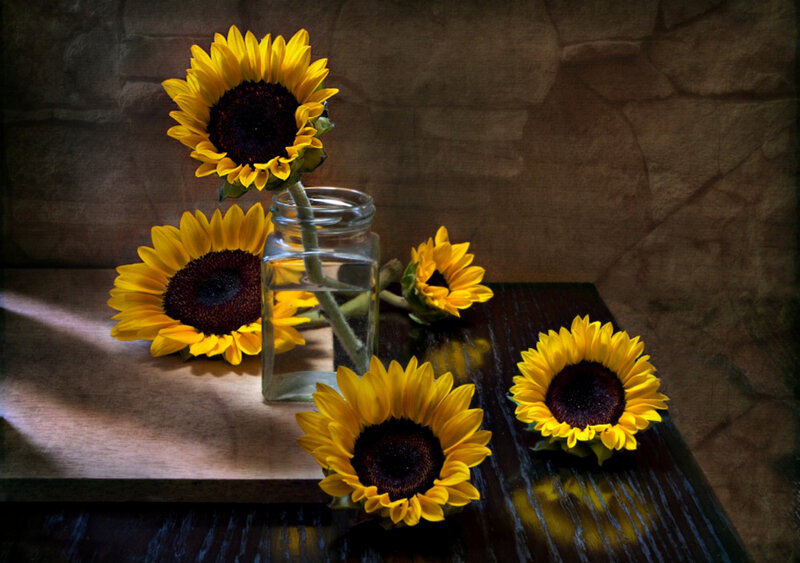 Sunflowers in a Jar