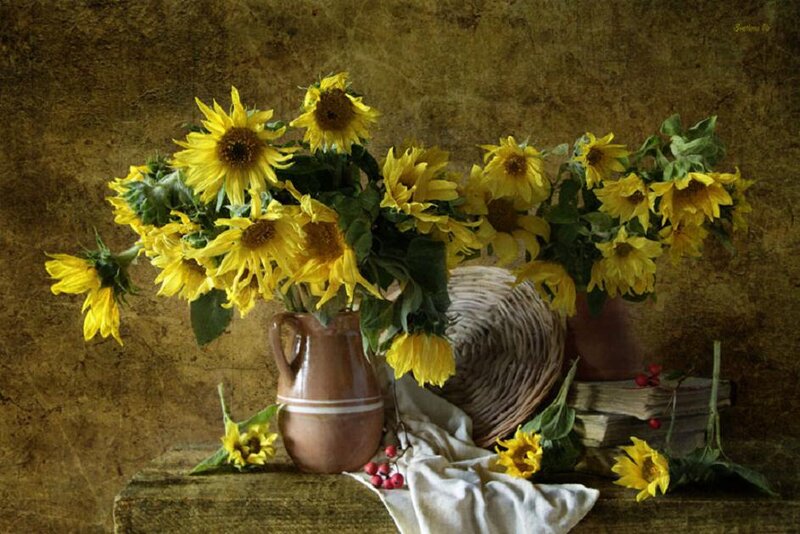 Sunflowers in a Jug