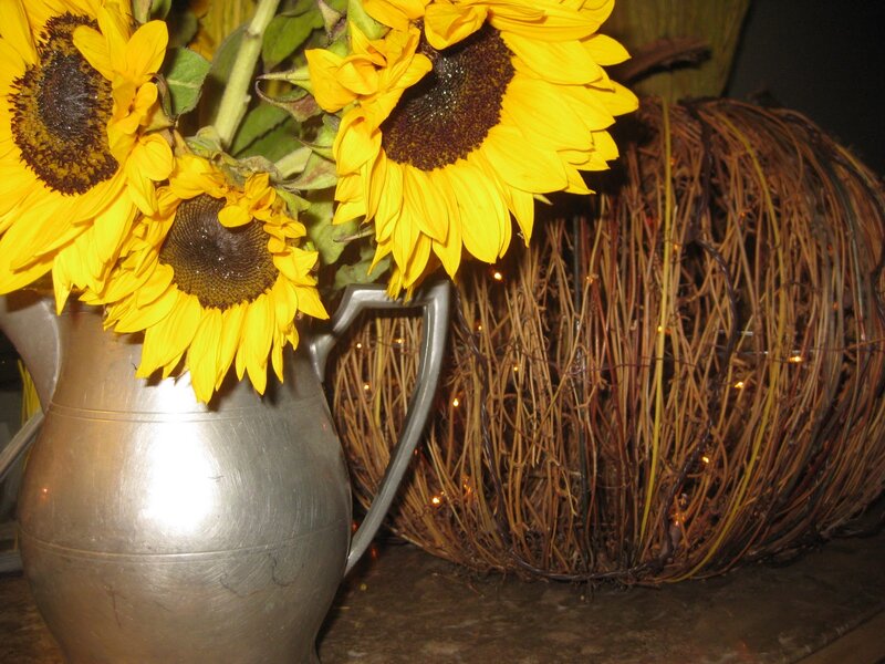 Sunflowers in a Pitcher — Yellow, Warm