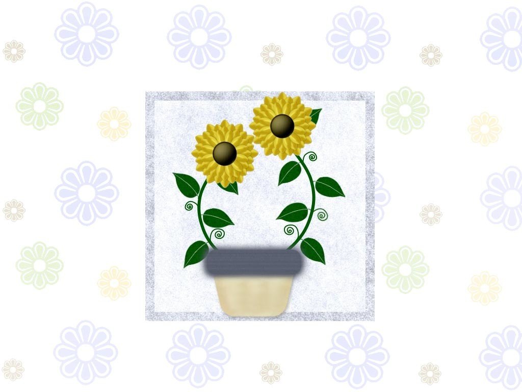 sunflowers in a pot
