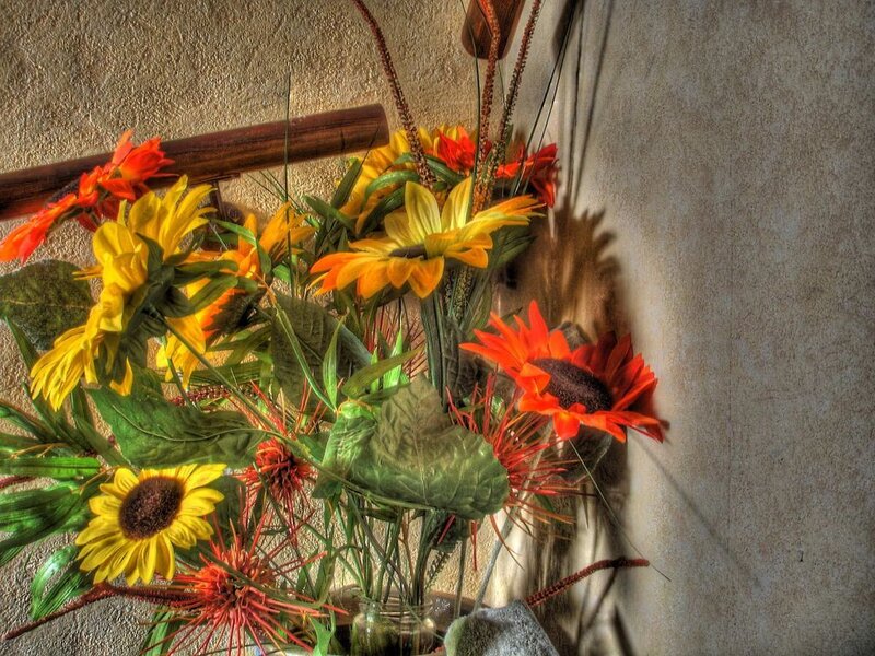 Sunflowers in a vase