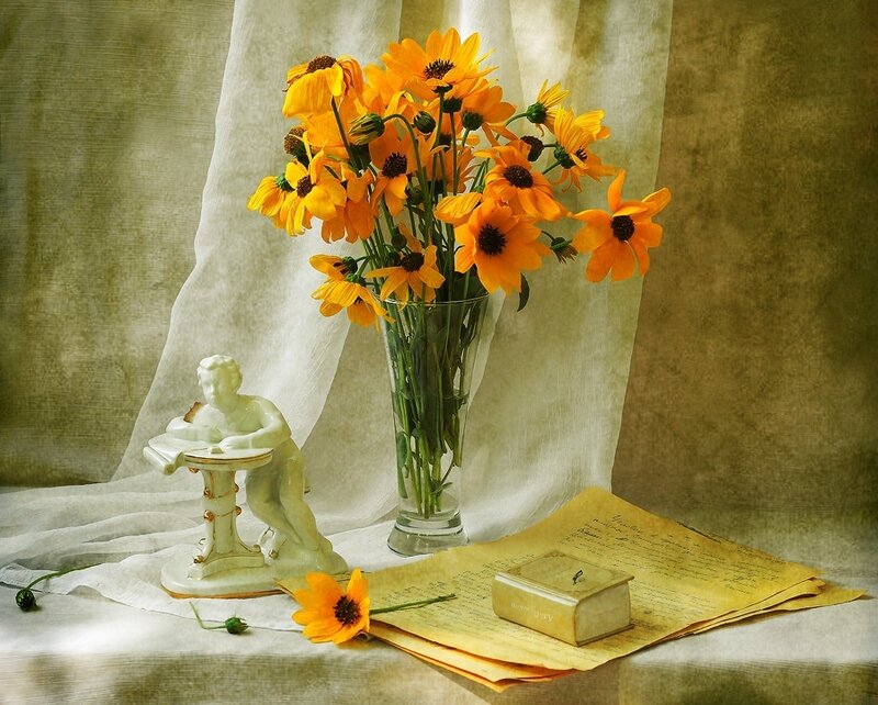 Sunflowers in a vase