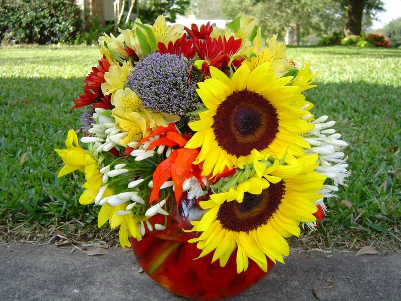 Sunflowers in a Vase — Yellow, Bright, Afternoon