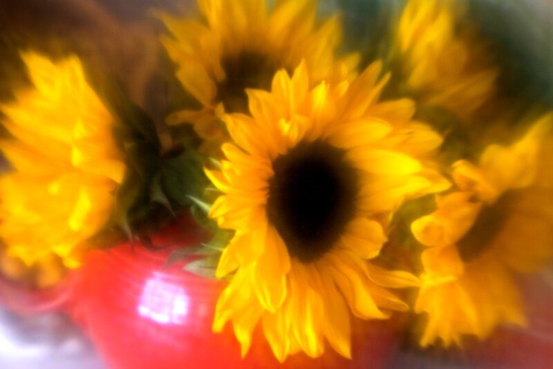 Sunflowers in a Vase — Yellow, Bright