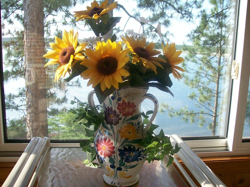 Sunflowers in a Vase — Yellow, Serene, Afternoon, Photograph, Window