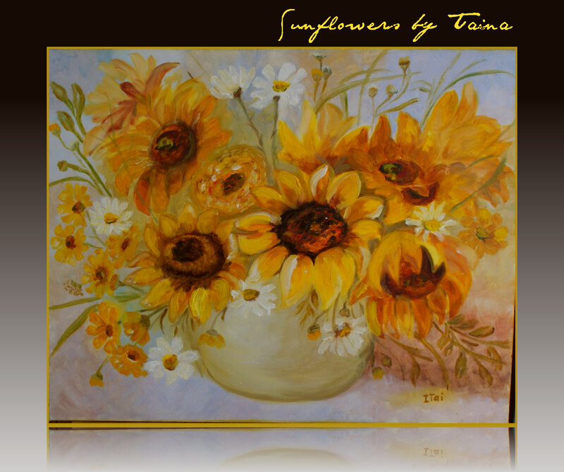 Sunflowers in a Vase — Yellow