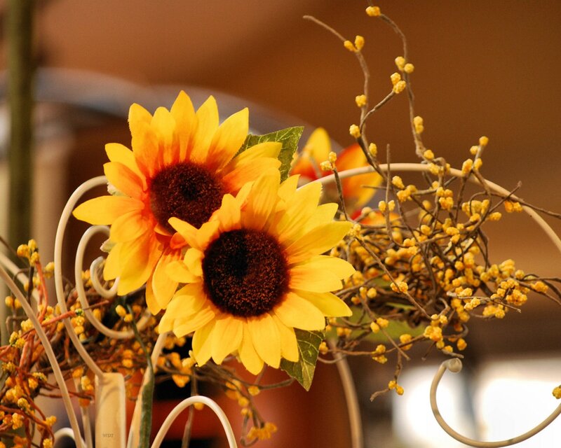 Sunflowers in a Wreath