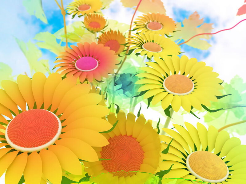 Sunflowers in Bloom — Yellow