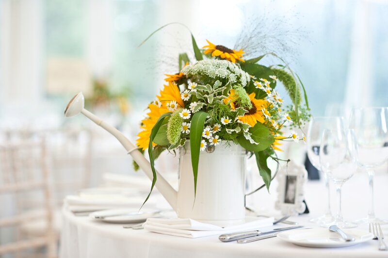 Sunflowers in Watering Can