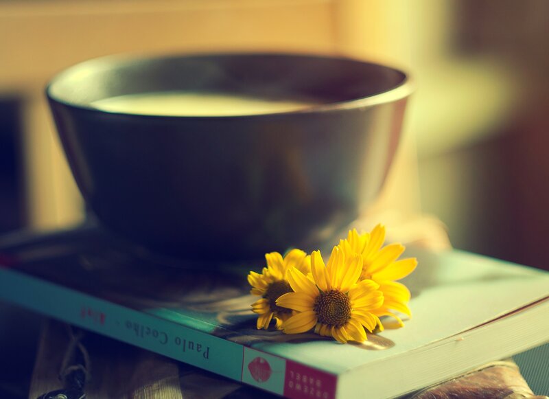 Sunflowers on Book
