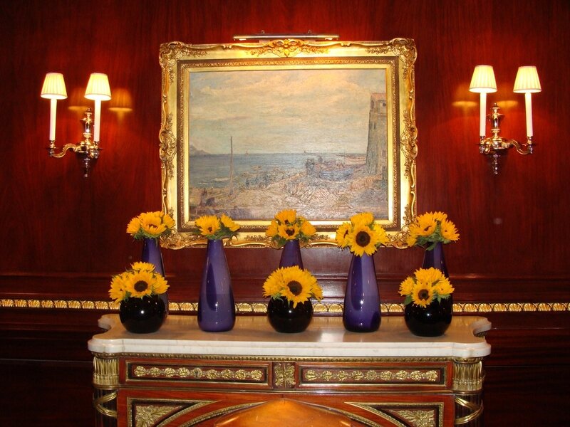 Sunflowers on Console Table