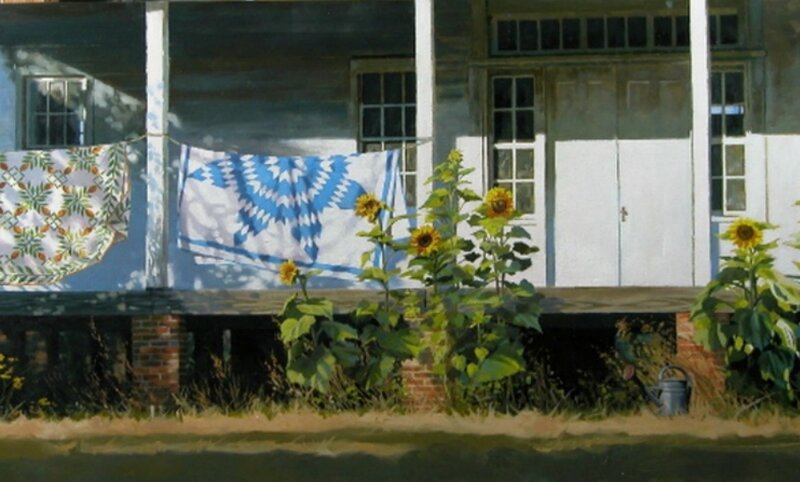 Sunflowers on Porch