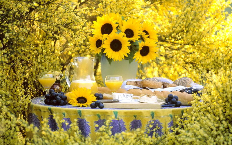 Sunflowers on Table