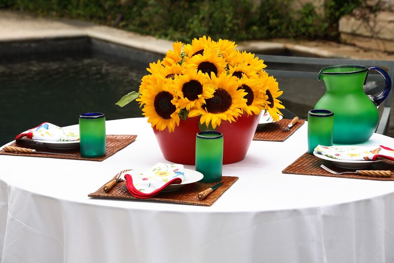 Sunflowers on Table — Yellow, Serene, Afternoon