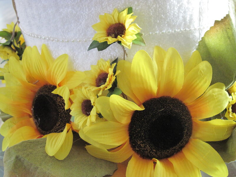 Sunflowers on White Object