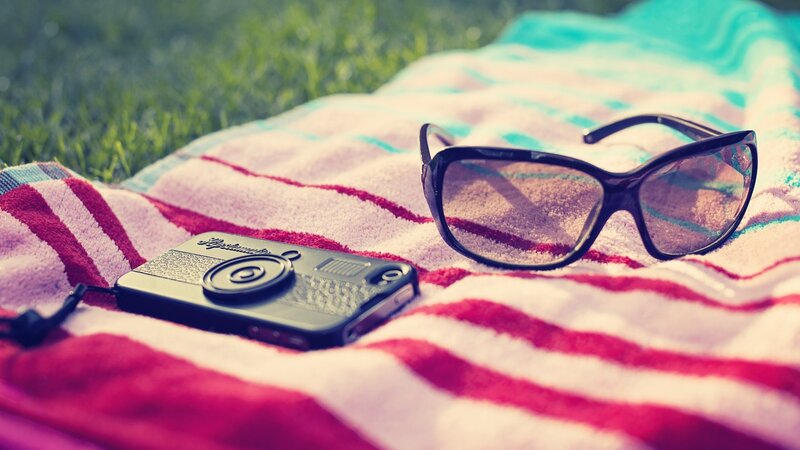 Sunglasses and Phone