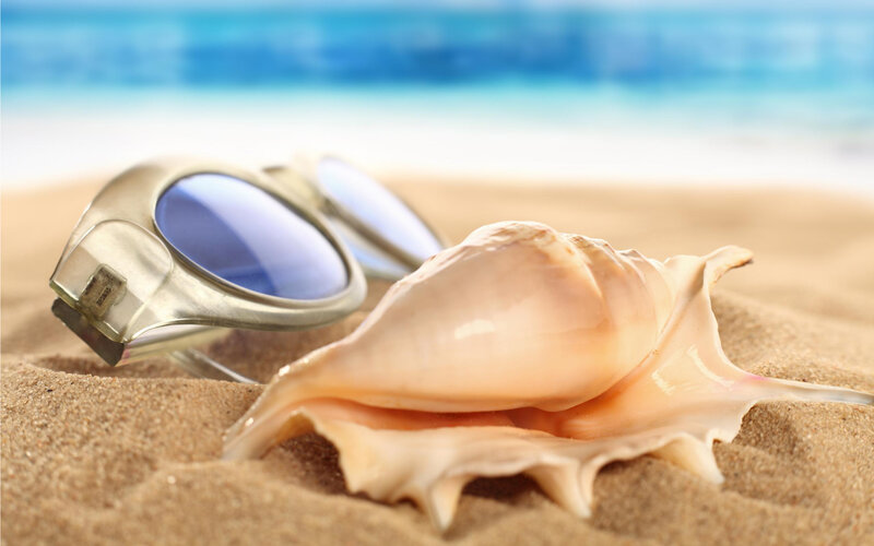 Sunglasses and Seashell