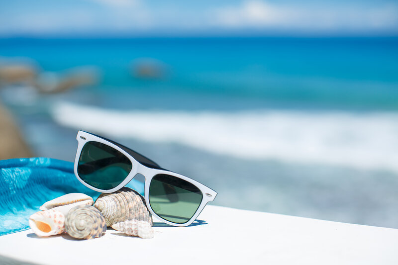 Sunglasses and Seashells — Blue, Serene