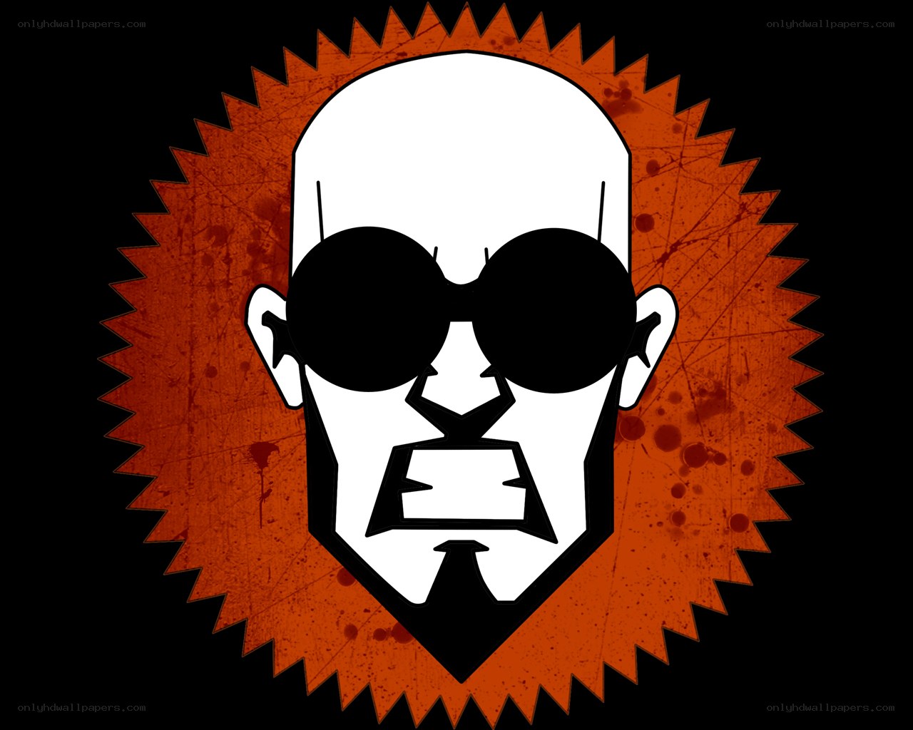 sunglasses character logo
