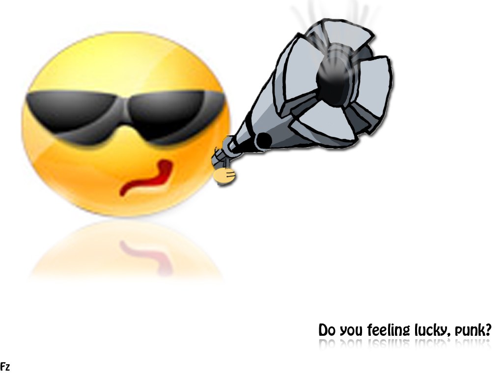 sunglasses emoji with gun
