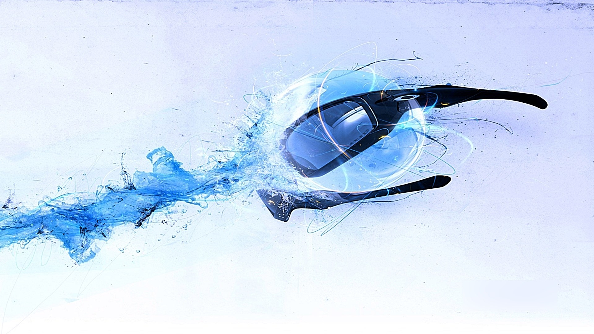 sunglasses in water splash