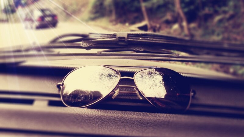 Sunglasses on Dashboard